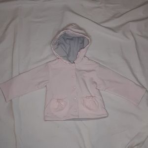 Juste Cle pink & gray reversible cardigan sz 6m